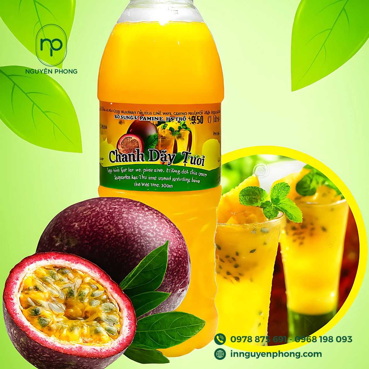 Tem nhãn sản phẩm chanh dây